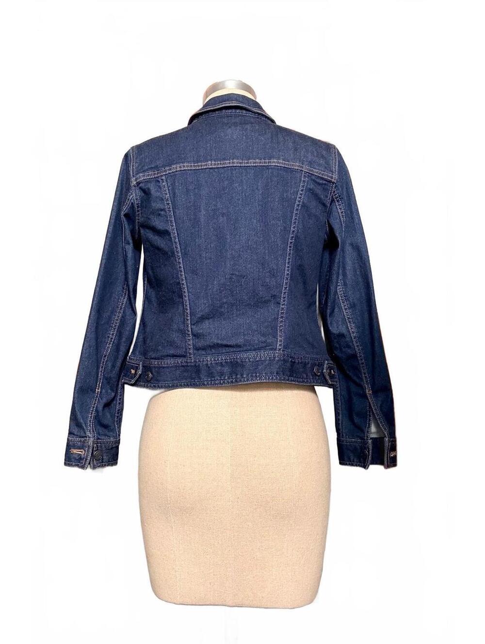 Talbots Petites Small Petite Dark Wash Denim Jean Jacket SP - Picture 4 of 7